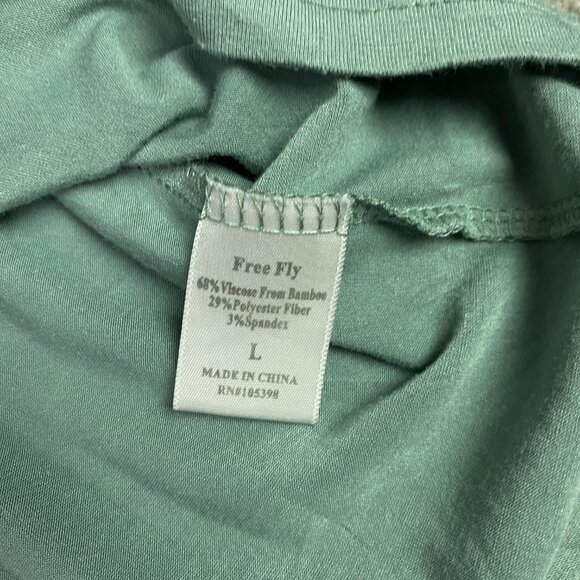 Free Fly Hoodie Men's Large Green Bamboo Shade Performance Lightweight Fishing - Picture 6 of 10